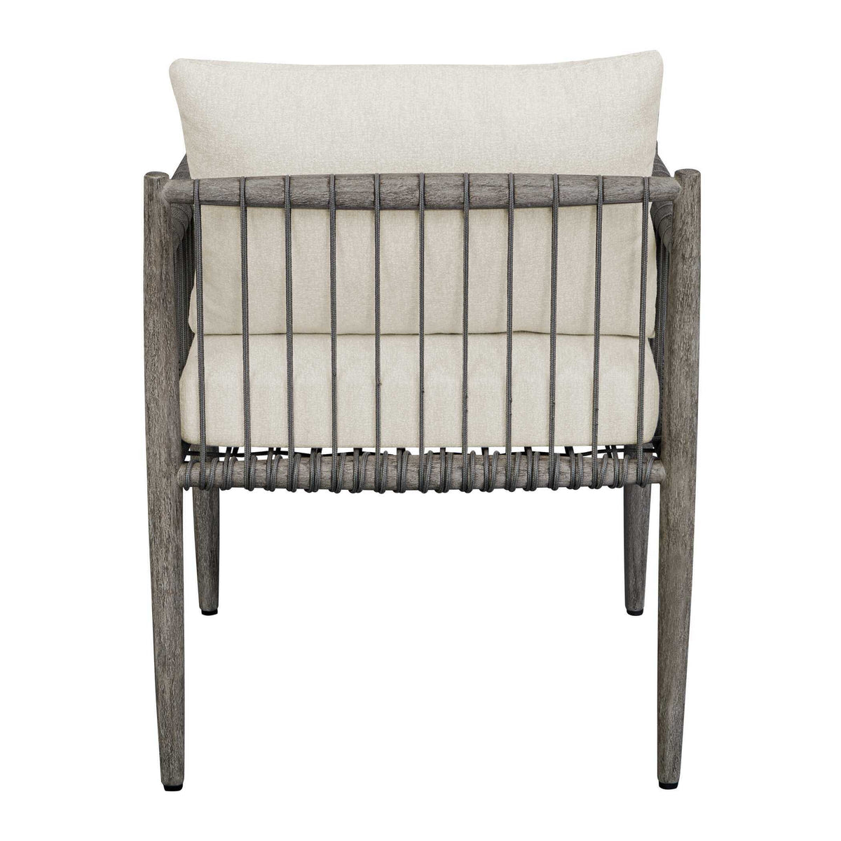 Borneo Outdoor Dining Chair - White / Dark Gray by Uttermost - View 10