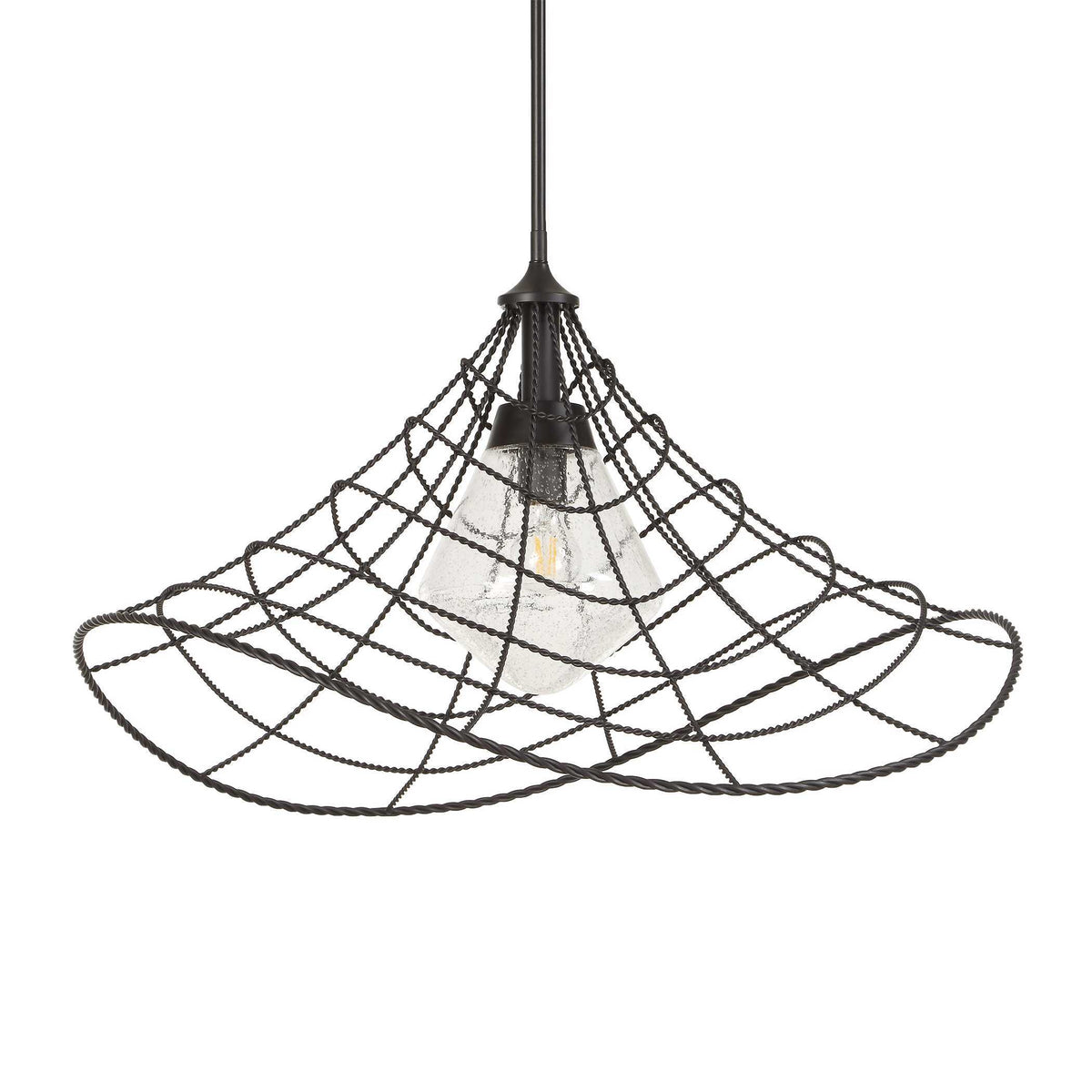 Whirlwind 1 Light Indoor-Outdoor Pendant Dark Bronze - Black by Uttermost - View 4