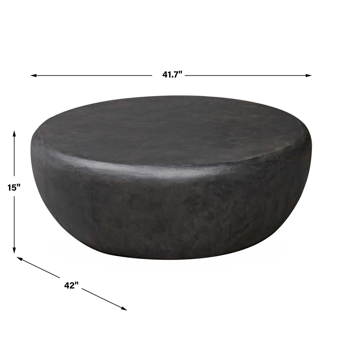 Jones Outdoor Coffee Table - Black by Uttermost - View 6