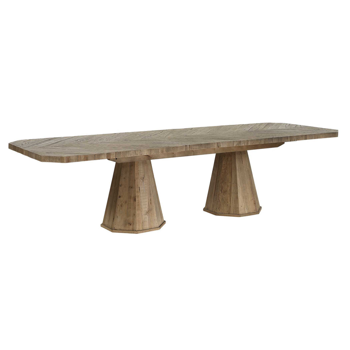 Caledon Reclaimed Dining Table Oak - Light Brown by Uttermost - View 4