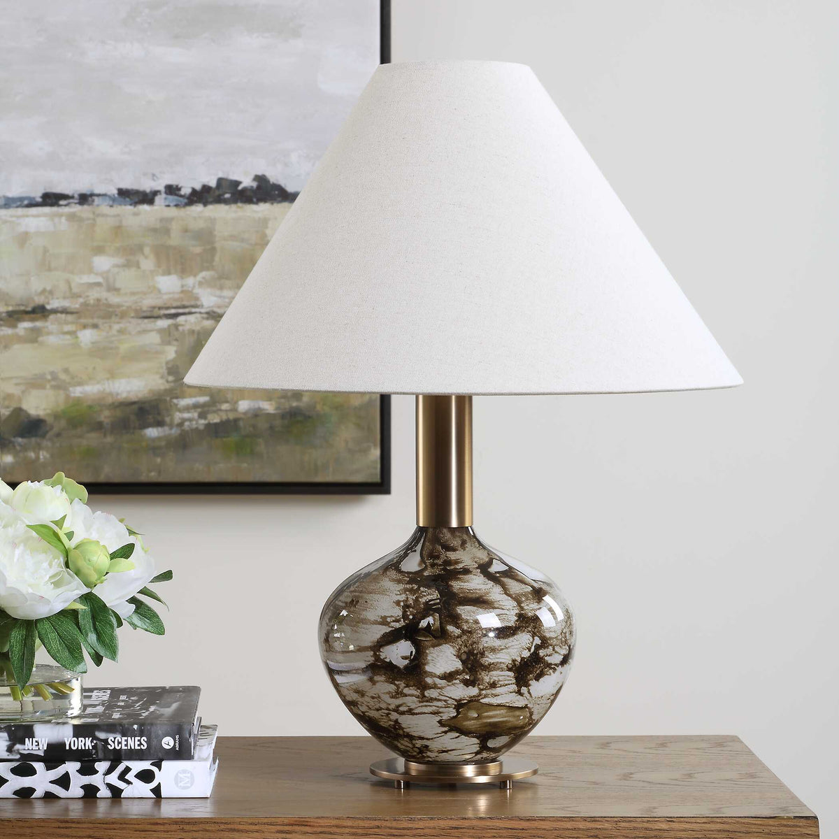 Montagu Table Lamp - Dark Brown by Uttermost - View 3