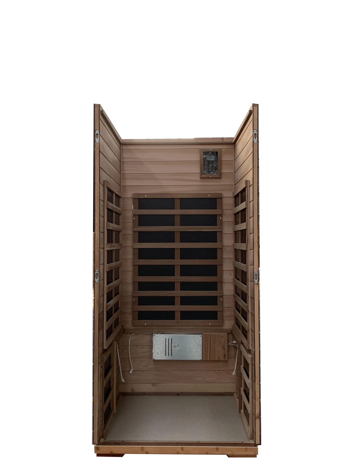 Red Cedar 1-Person Infrared Sauna – Indoor & Outdoor Wooden Home Sauna - sold by Home Elegance USA