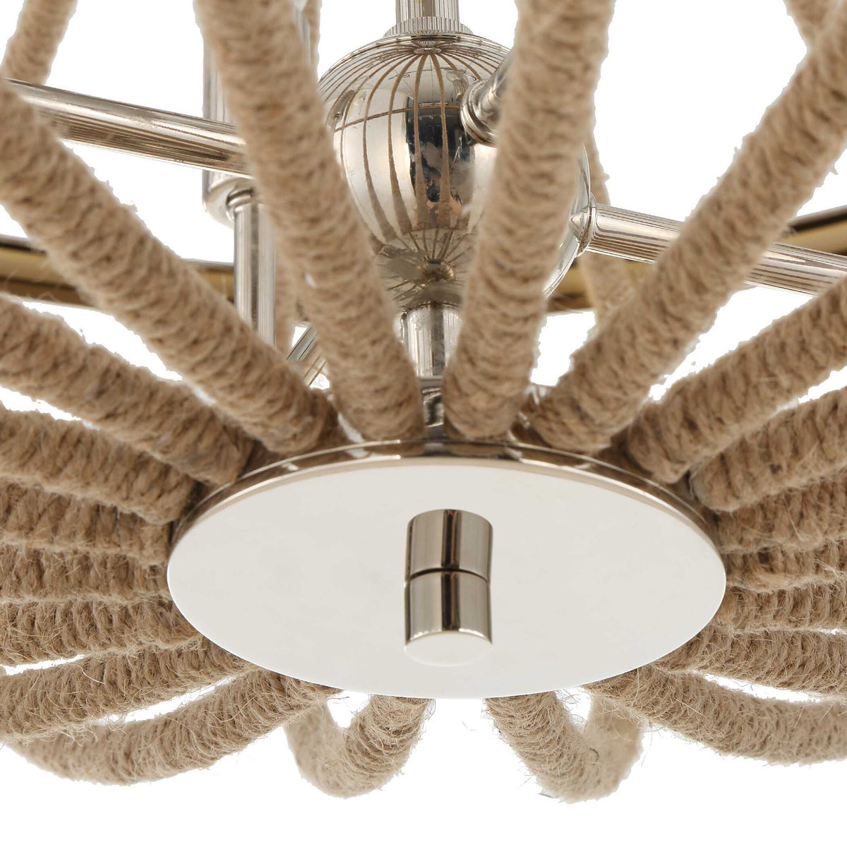 Lovelock 4 Light Rope Empire Chandelier - Light Brown by Uttermost - View 8