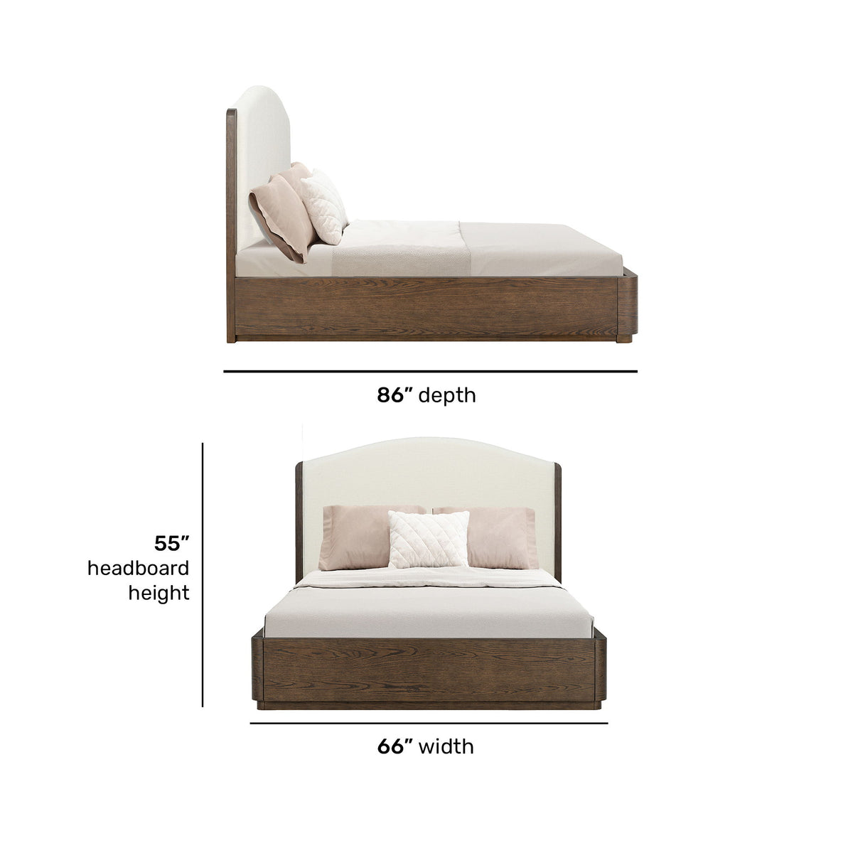 Athens Queen Upholstered Bed - Brown / Beige | Flexsteel