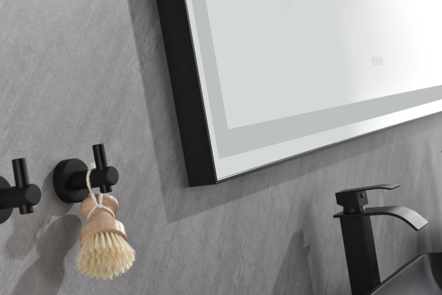 96in. W x36 in. H Framed LED Single Bathroom Vanity Mirror in Polished Crystal Bathroom Vanity LED Mirror with 3 Color Lights Mirror for Bathroom Wall | Home Elegance USA