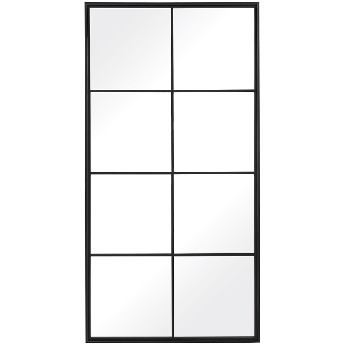 Rousseau Iron Window Mirror - Black by Uttermost - View 1