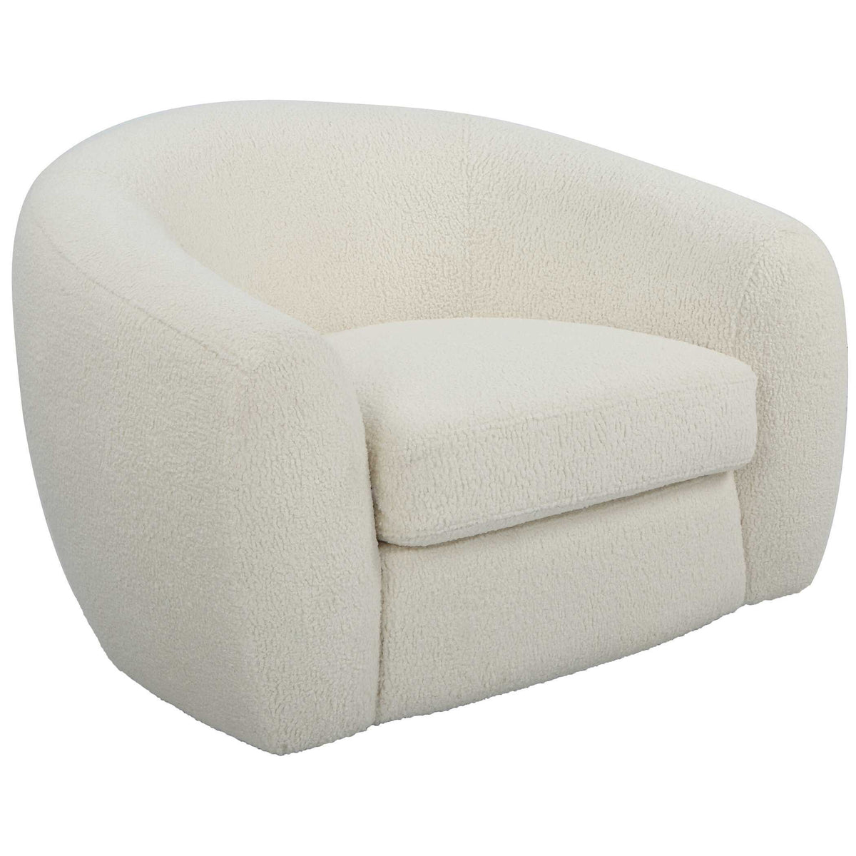 Capra Art Deco White Swivel Chair by Uttermost - View 9