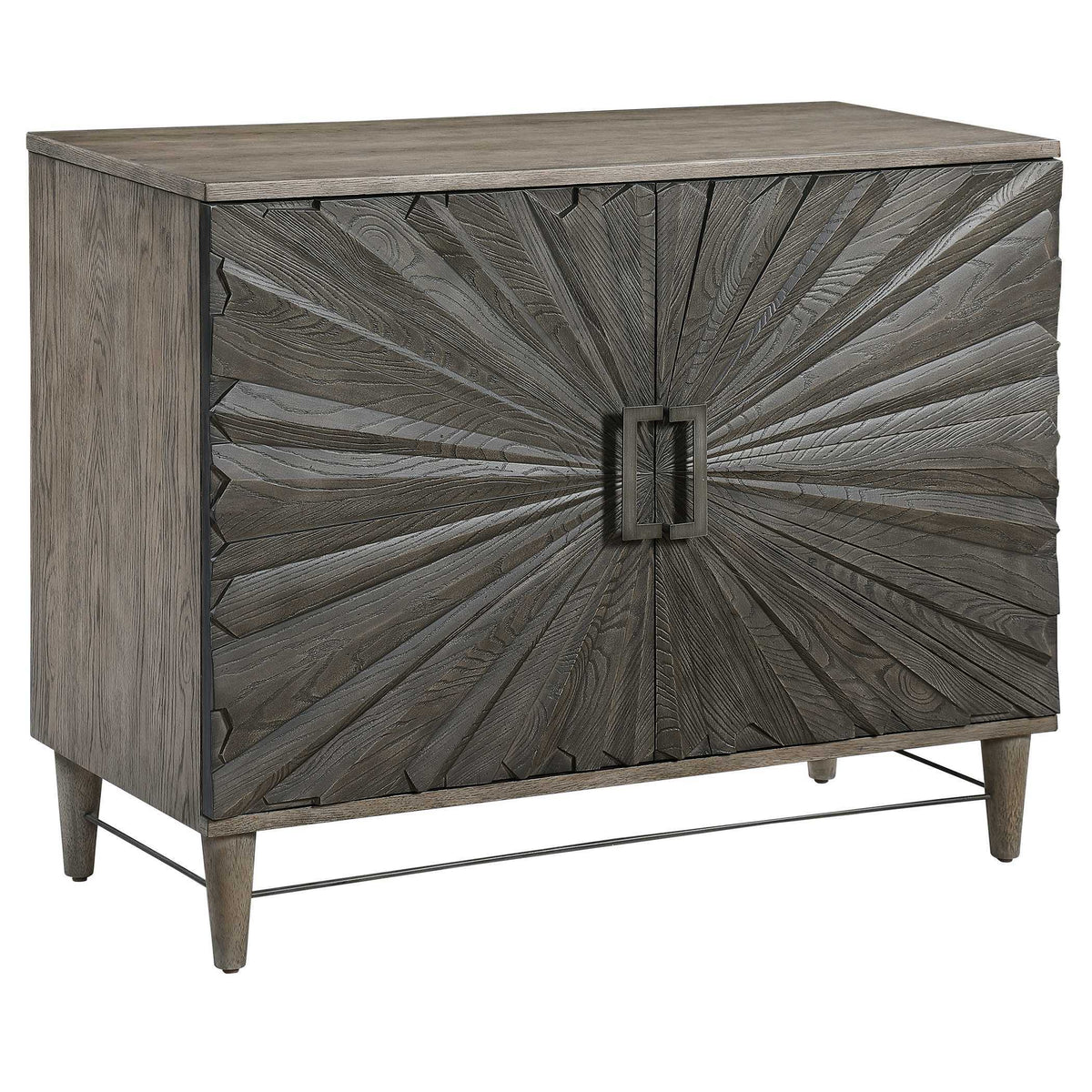 Shield Oak 2 Door Cabinet - Dark Gray by Uttermost - View 4