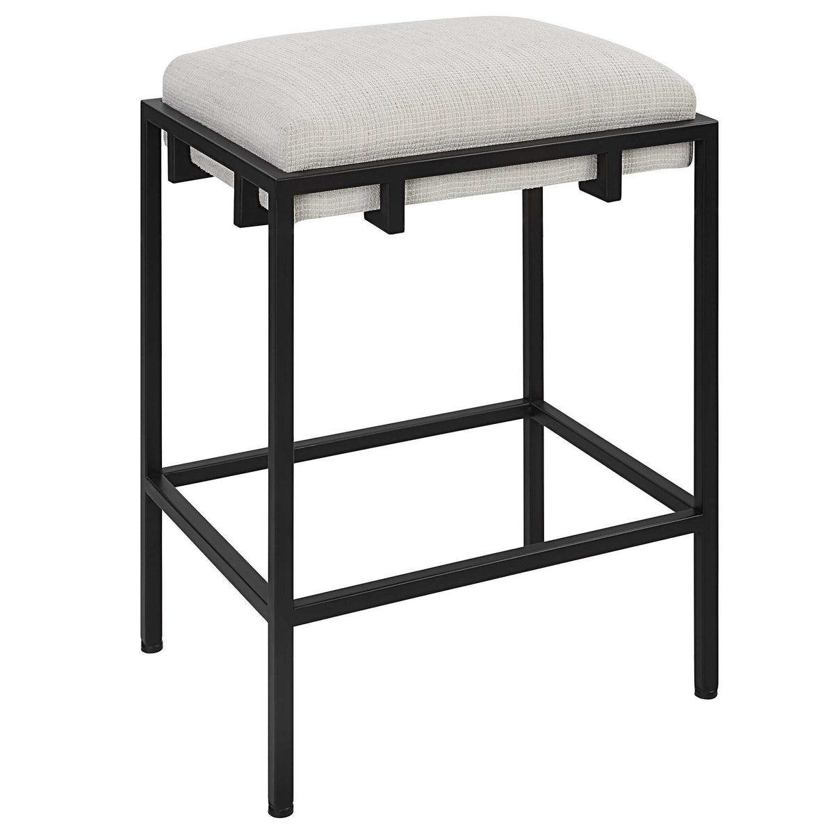 Paradox Counter Stool - White / Black by Uttermost - View 3