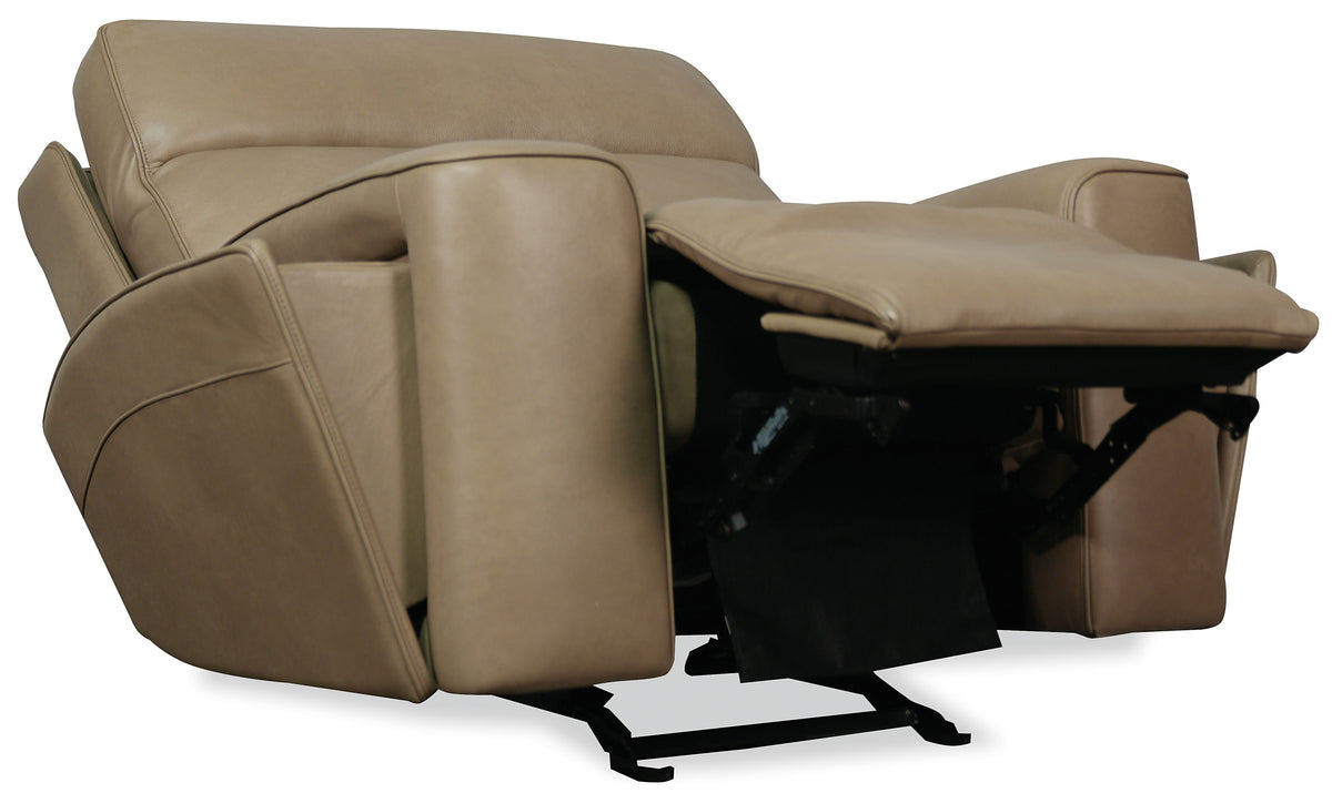 Riverton Power Gliding Recliner With Power Headrest And Lumbar - Light Brown by Hooker Furniture - View 7