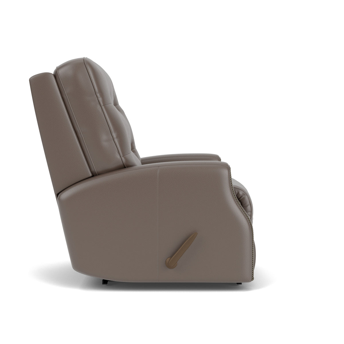Devon Transitional Leather Recliner, Nailhead Trim | Flexsteel