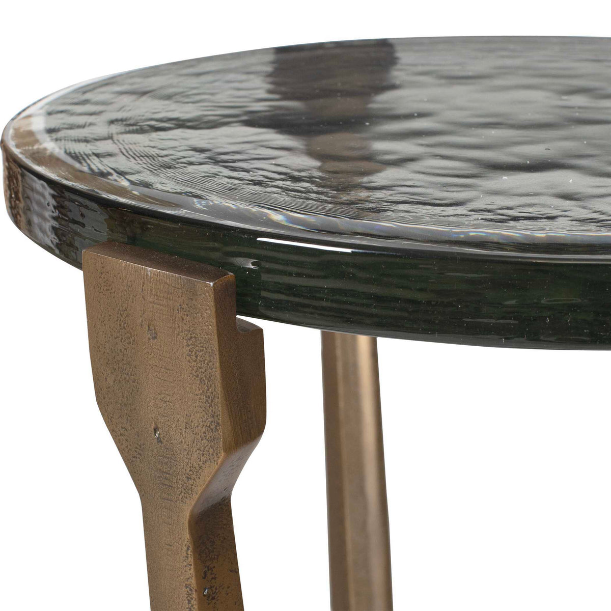 Bohdi Outdoor Accent Table Brass / Black - Gold / Black by Uttermost - View 5