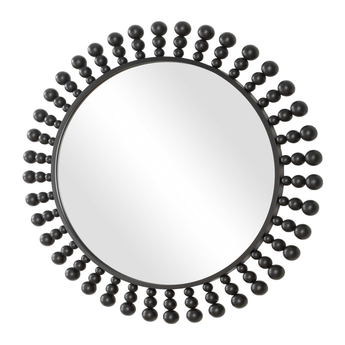 Aziel Round Mirror - Black by Uttermost - View 4