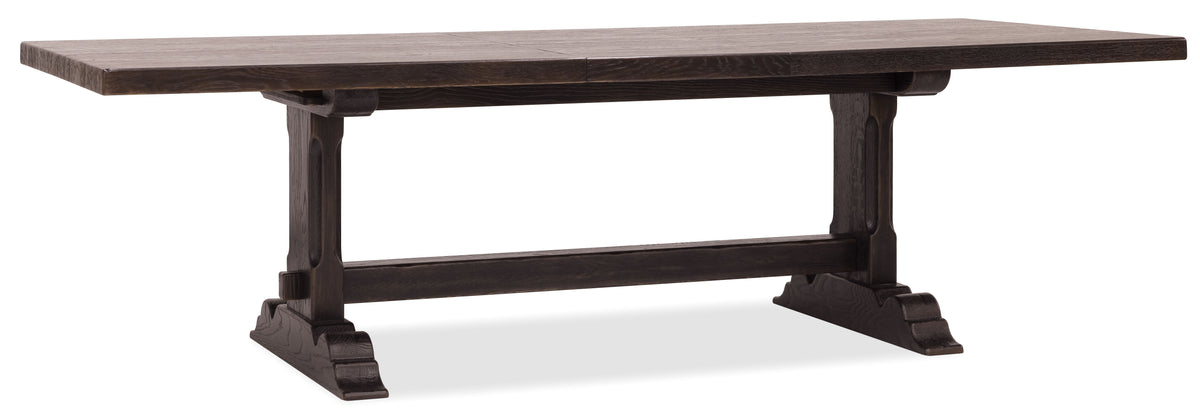 Driftwood Rectangular Dining Table with Two 20-inch Leaves Burnt Timber - Dark Brown by Hooker Furniture - View 1