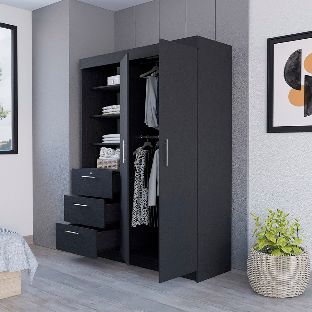 Armoire Rumanu, Bedroom, Black - sold by Home Elegance USA
