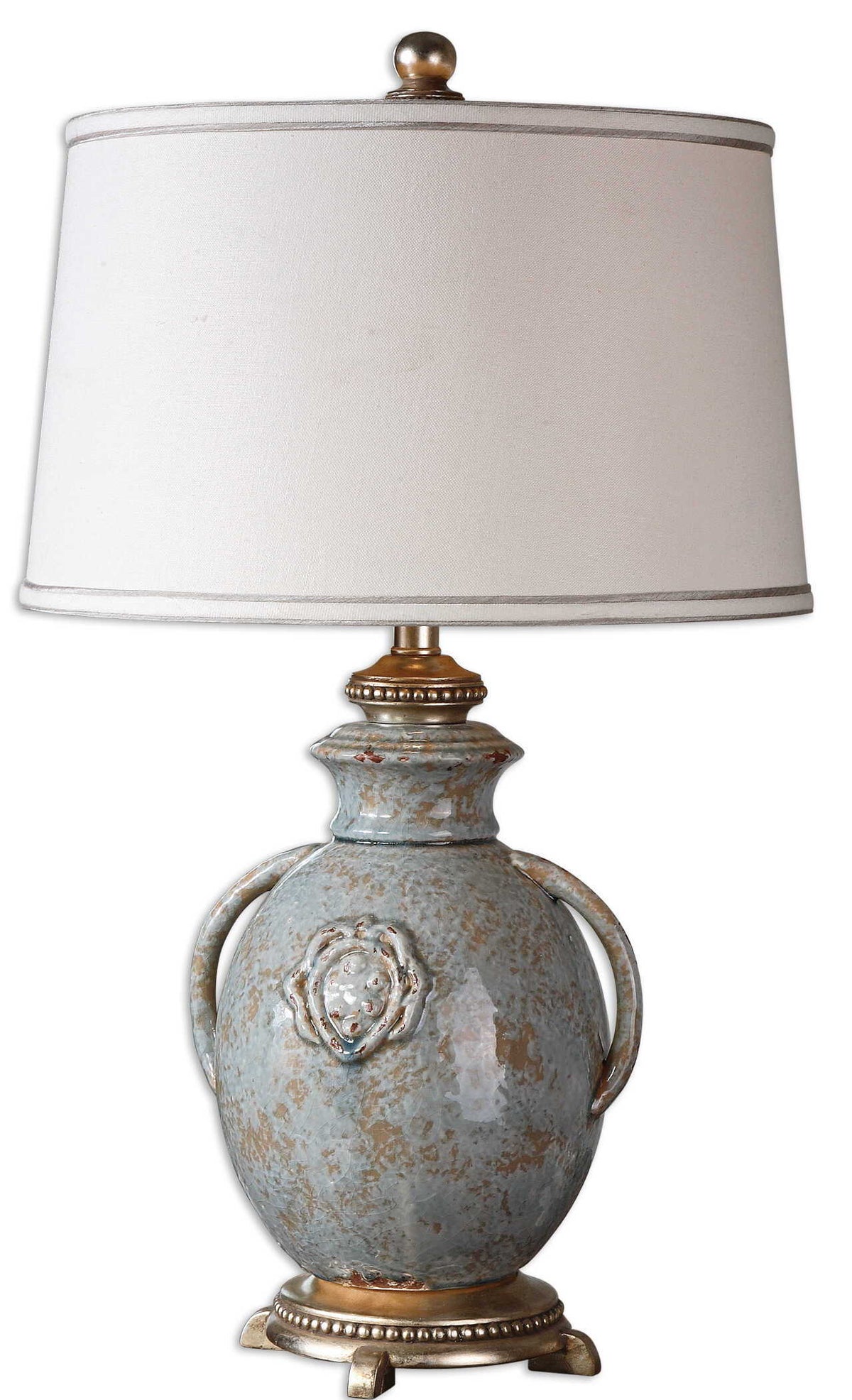 Cancello Glaze Lamp - Light Blue / White by Uttermost - View 1