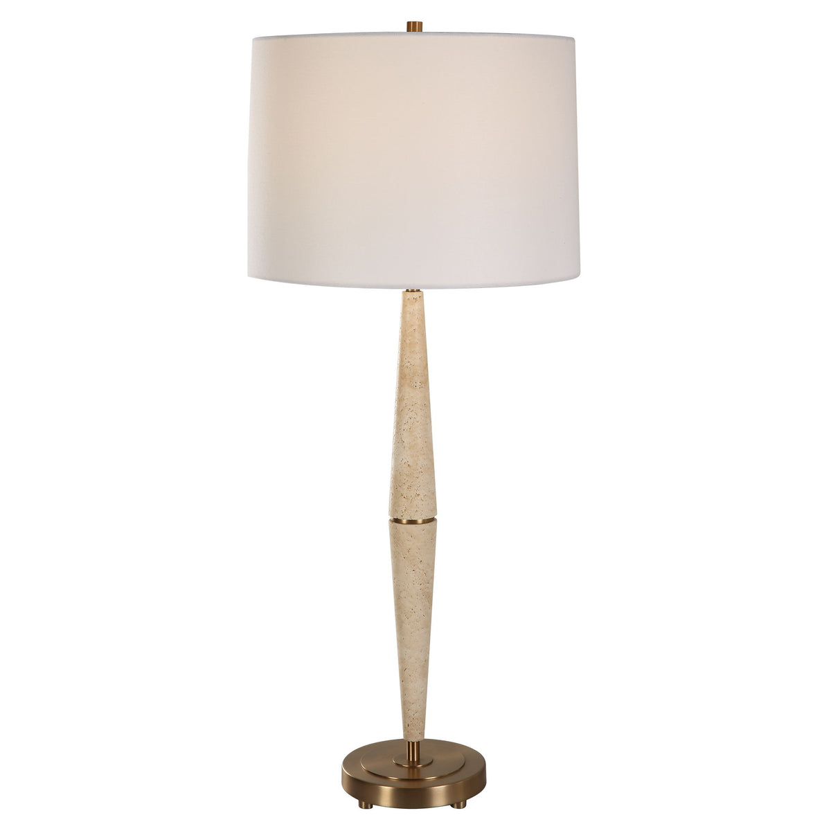 Palu Travertine Table Lamp Beige - Light Brown by Uttermost - View 1
