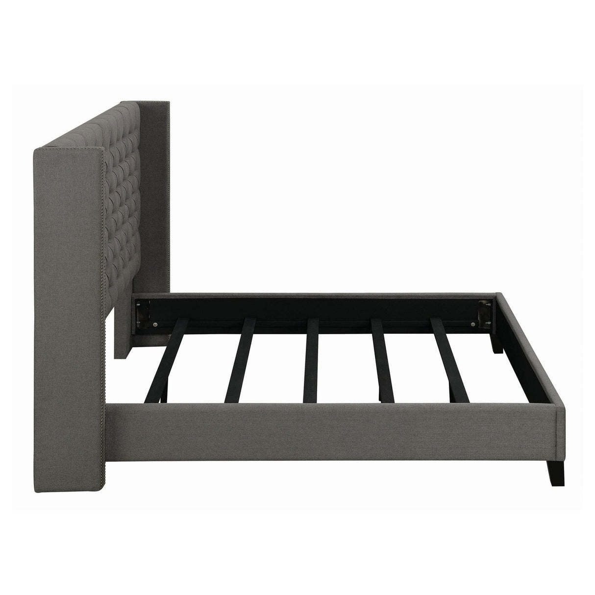 Bancroft Upholstered California King Wingback Bed Grey | Coaster | Home Elegance USA