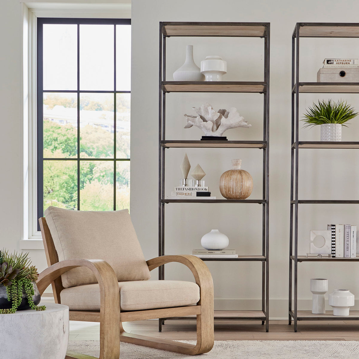 Baldwin Industrial Etagere - Black by Uttermost - View 2