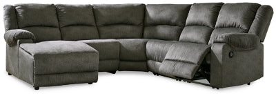 Ashley Flannel Benlocke 30402S8 5-Piece Reclining Sectional with Chaise - Chenille