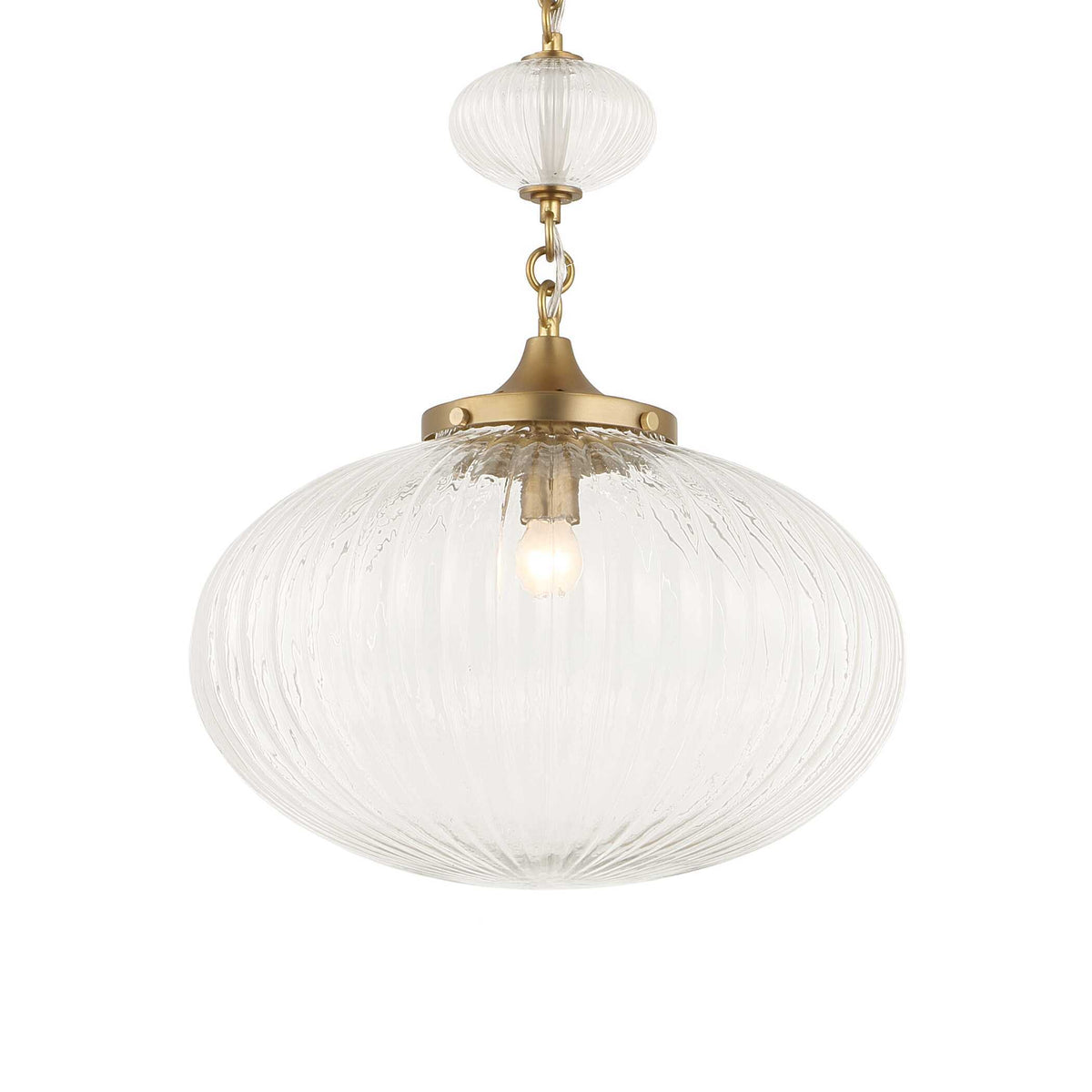 Bellaire 1 Light Glass Shade Pendant - Gold by Uttermost - View 5