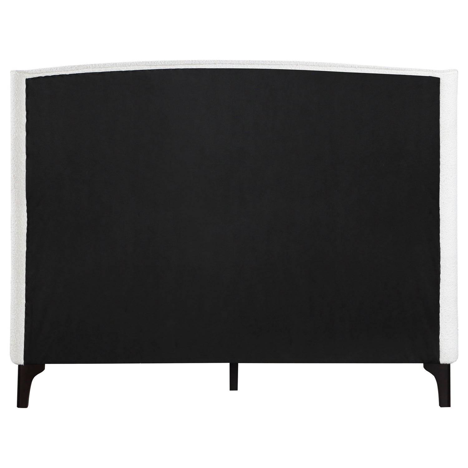 Eastern King Bed  - Mosby Upholstered Eastern King Wingback Bed Snow