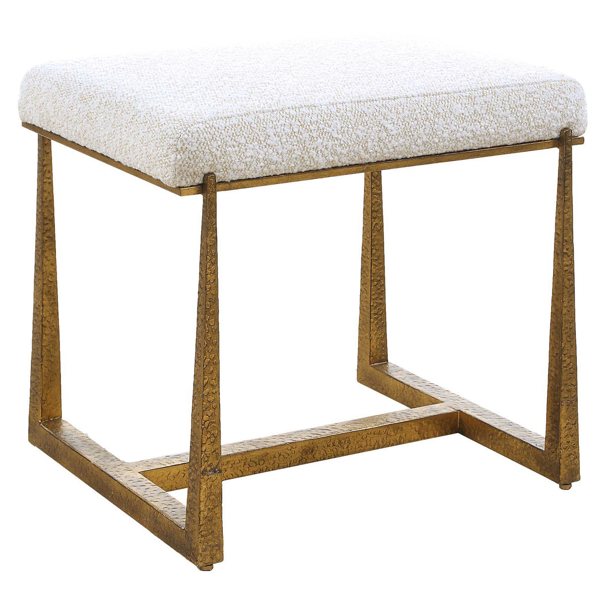 Midas Small Bench - Gold / White by Uttermost - View 4