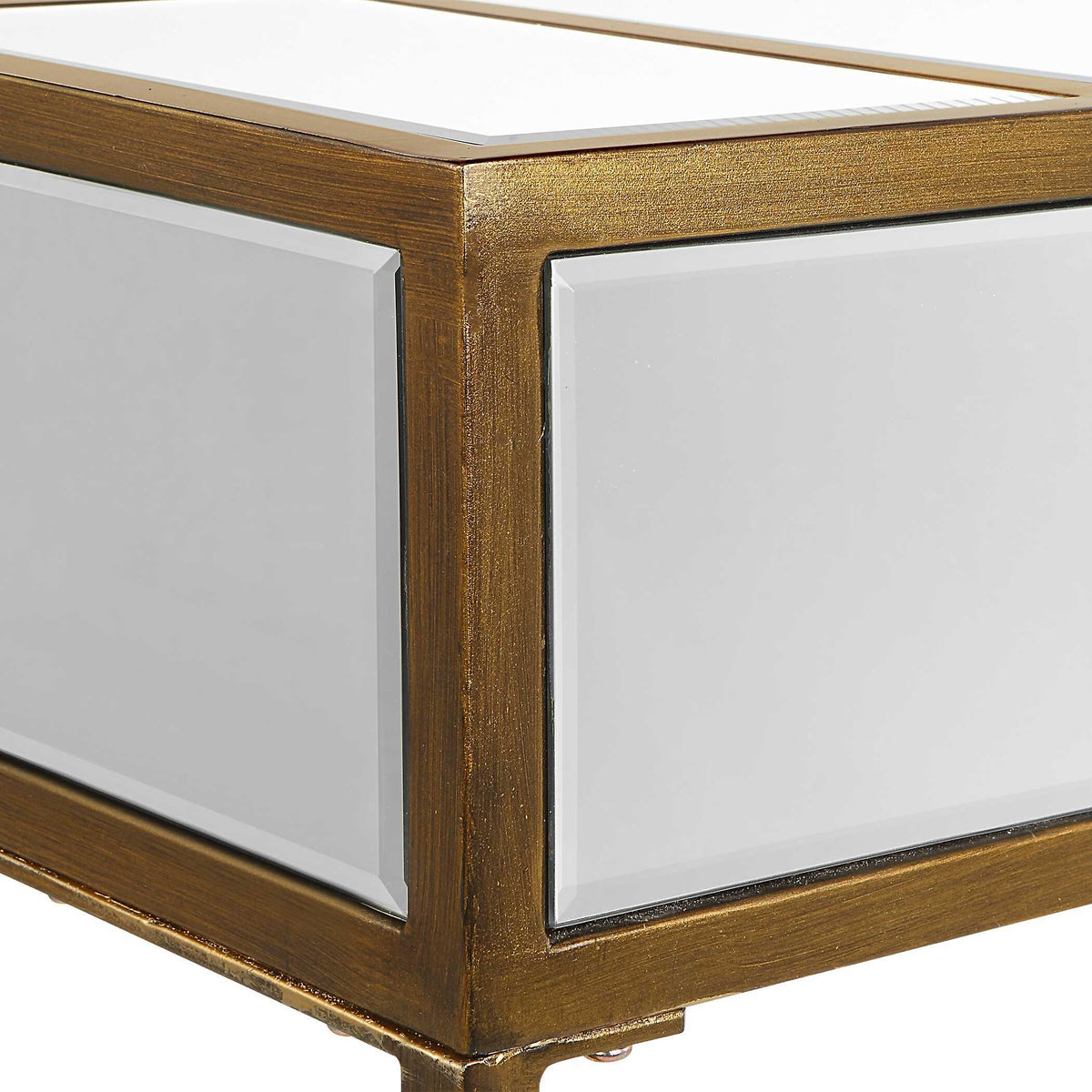 Reflect Mirrored Console Table - White / Yellow by Uttermost - View 6