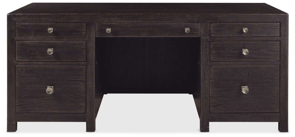 Driftwood Executive Desk Burnt Timber - Black by Hooker Furniture - View 5