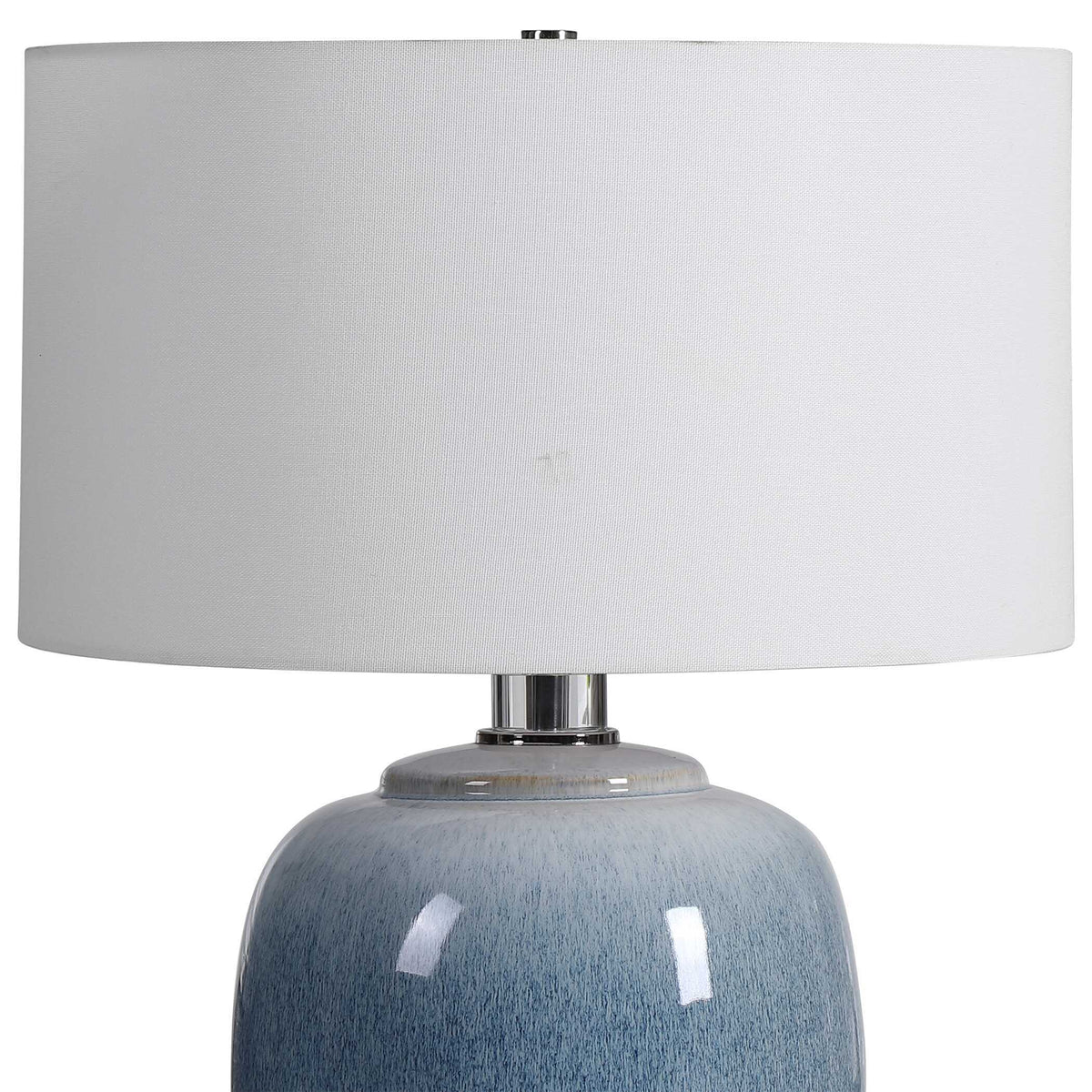 Blue Waters Ceramic Table Lamp - Blue / White by Uttermost - View 6