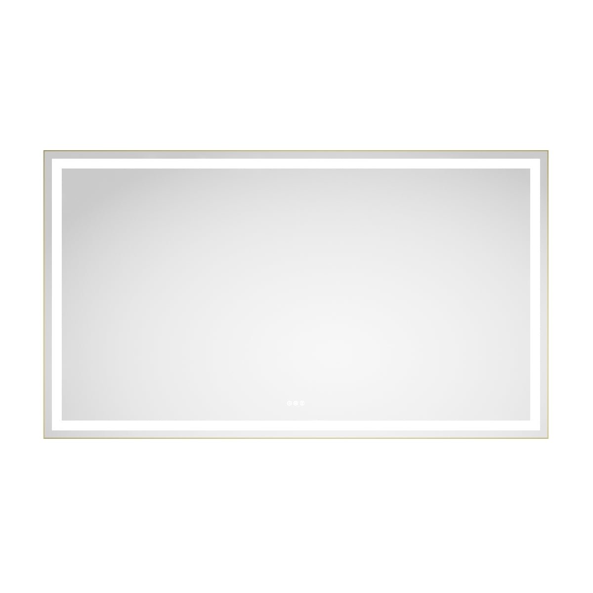 84in. W x 48in. H Oversized Rectangular Black Framed LED Mirror Anti - Fog Dimmable Wall Mount Bathroom Vanity Mirror HD Wall Mirror Kit For Gym And Dance Studio 48X 72Inches With Safety Ba | Home Elegance USA