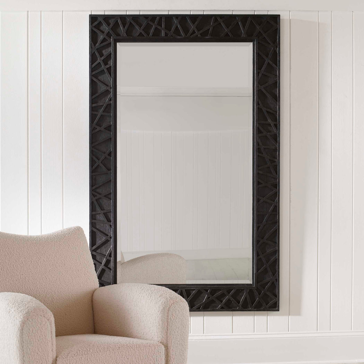 Everest Mirror - Black by Uttermost - View 3