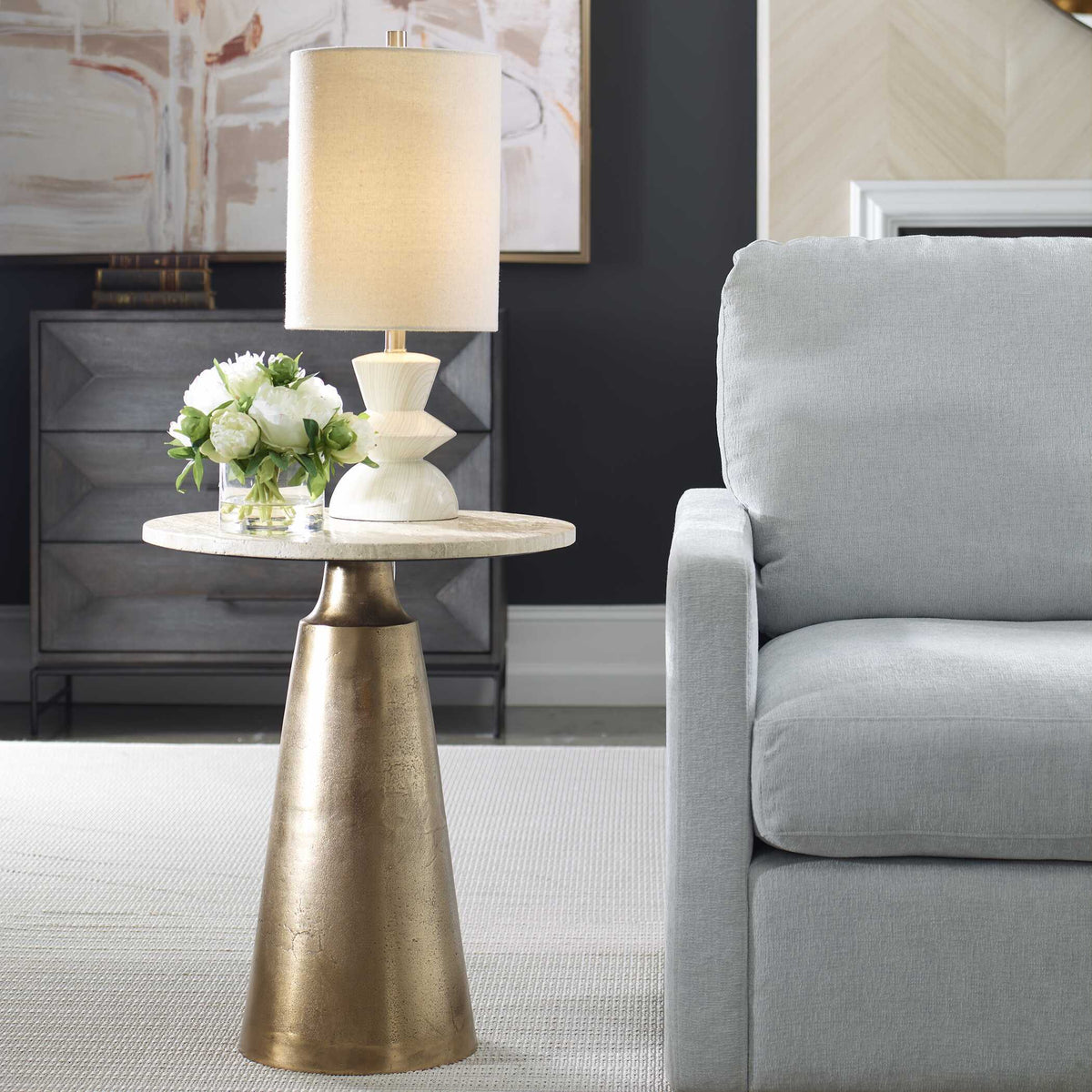 Midsummer Accent Table Antique Brass - Gold by Uttermost - View 2