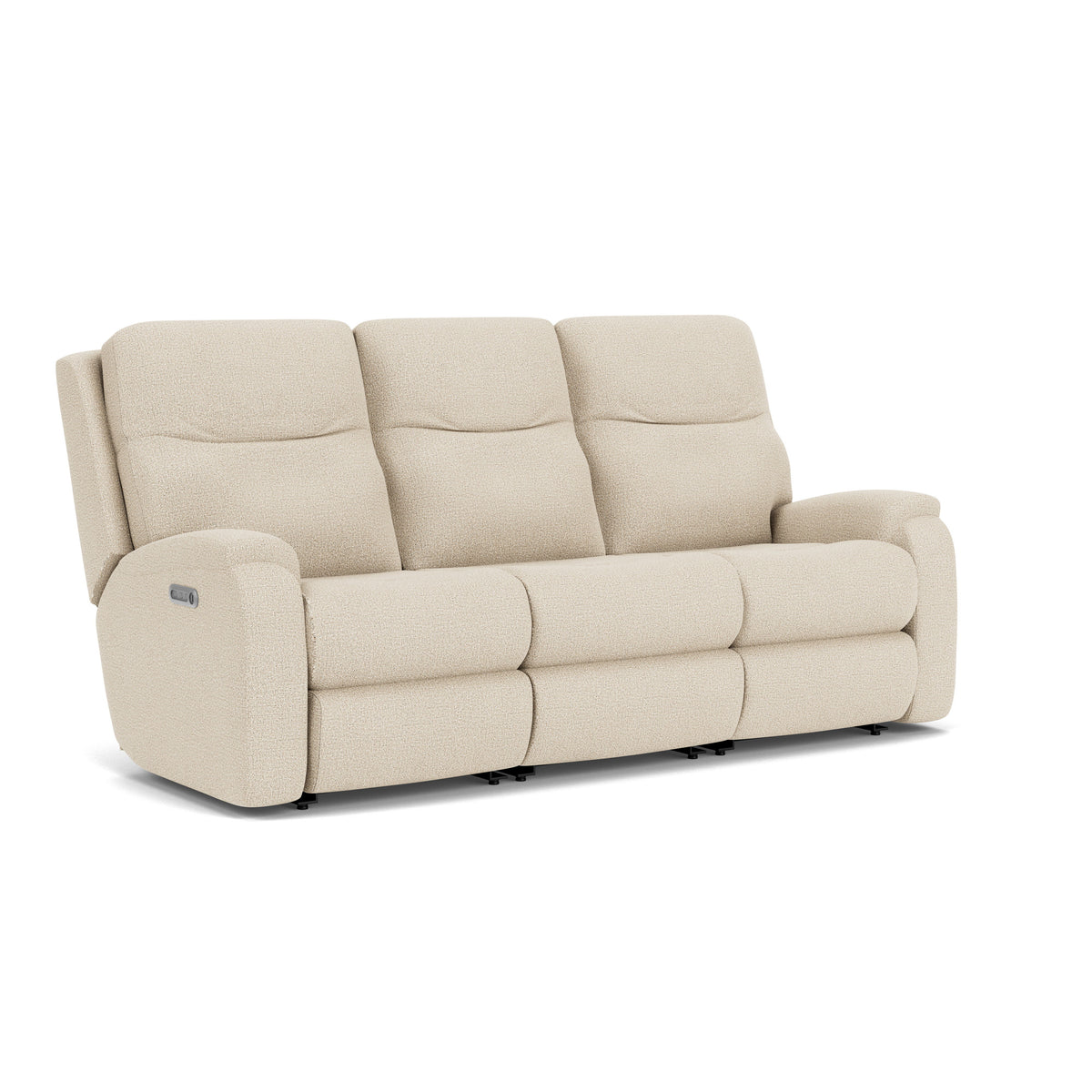 Penn Transitional Fabric Power Reclining Sofa With Power Headrests & Lumbar | Flexsteel