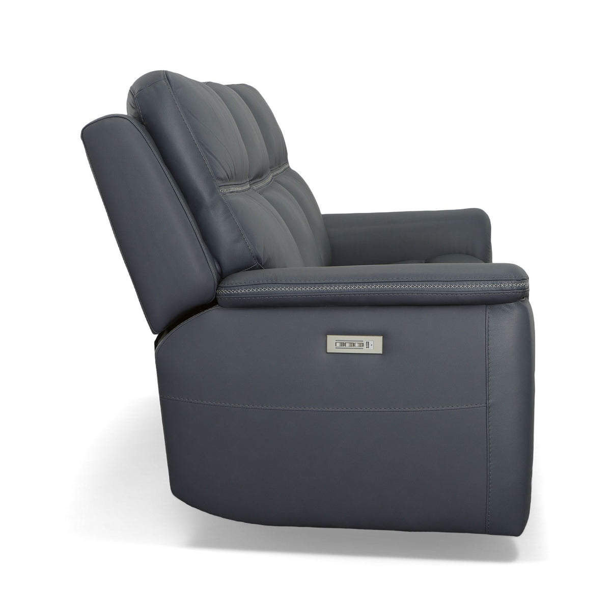 Sawyer Power Reclining Sofa With Power Headrests & Lumbar - Marine | Flexsteel