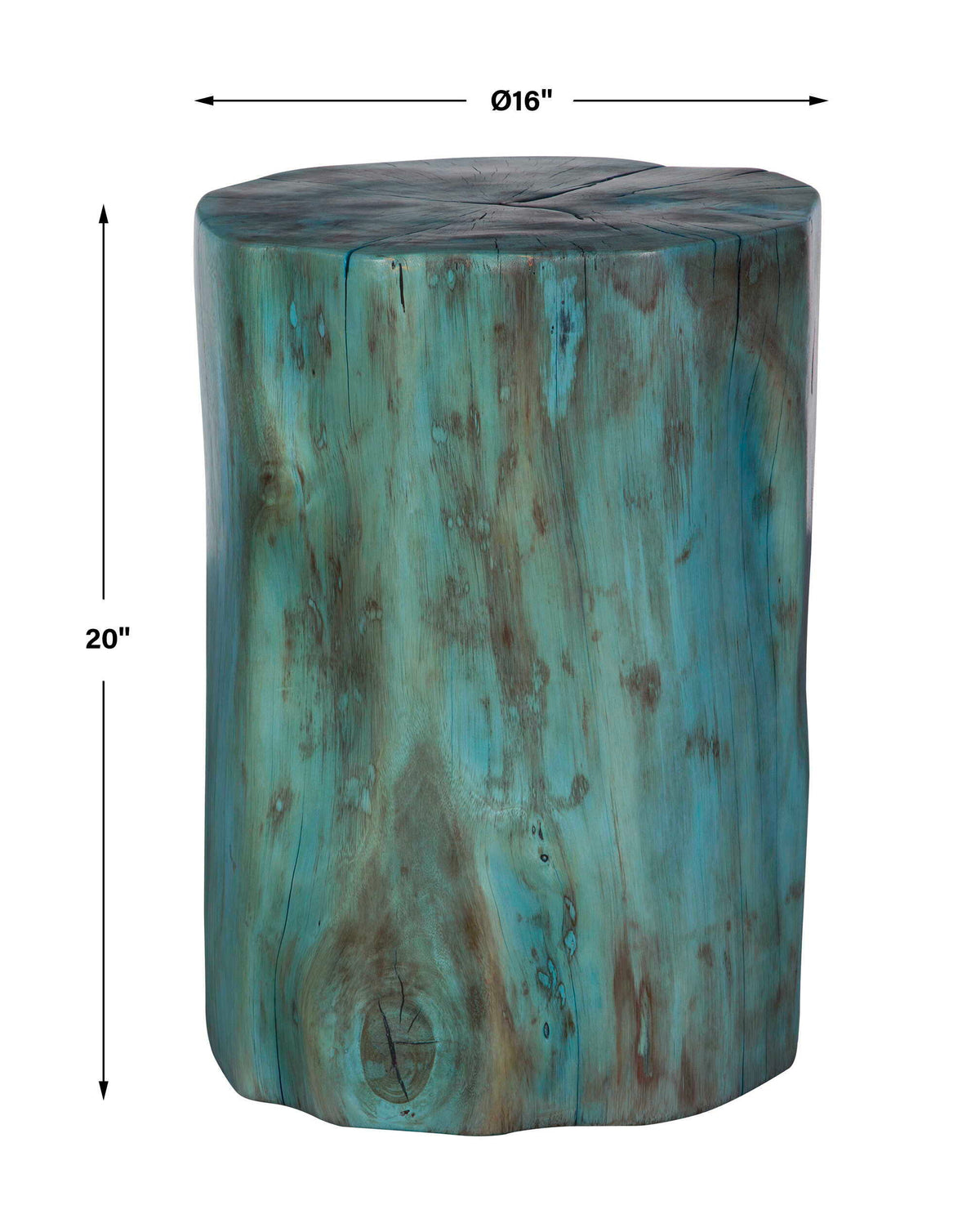 Habitat Accent Stool - Blue by Uttermost - View 8