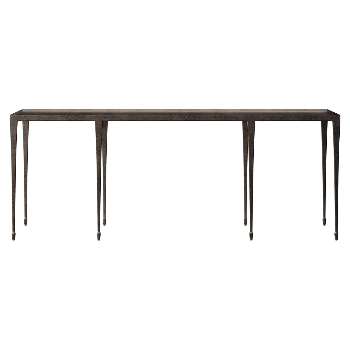 Halden Console Table Hammered Cast Iron Blackened Finish | Bernhardt - sold by Home Elegance USA
