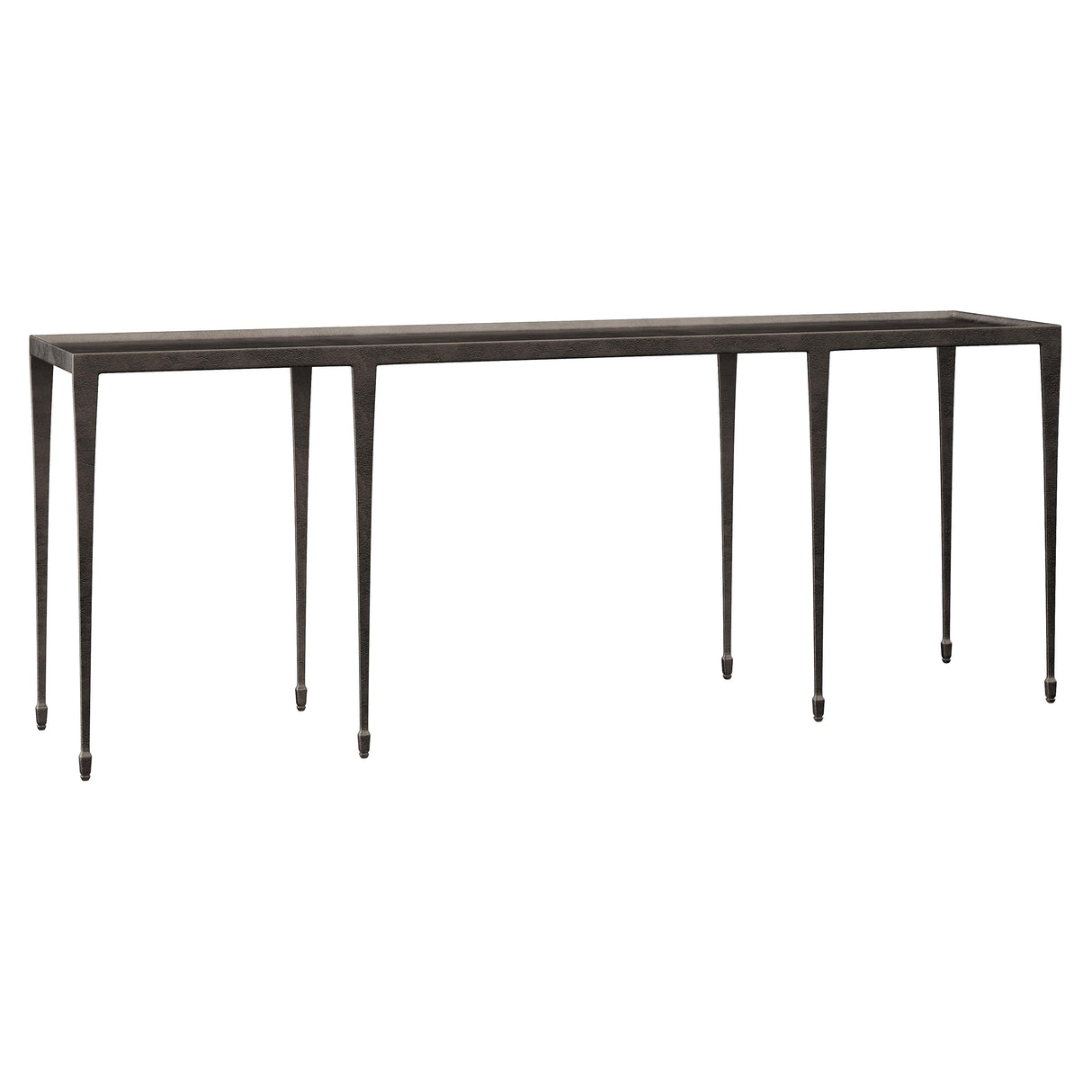 Halden Console Table Hammered Cast Iron Blackened Finish | Bernhardt - sold by Home Elegance USA