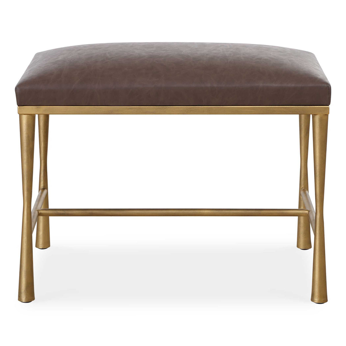 Reform Small Bench - Gold / Dark Brown by Uttermost - View 1