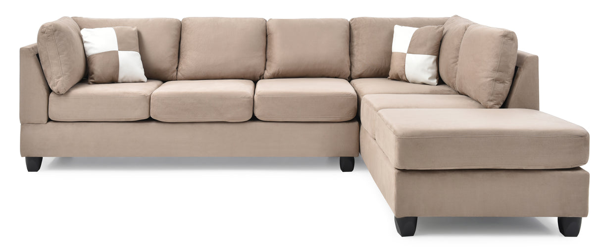 Malone G634B-SC Sectional ( 3 Boxes) , MOCHA