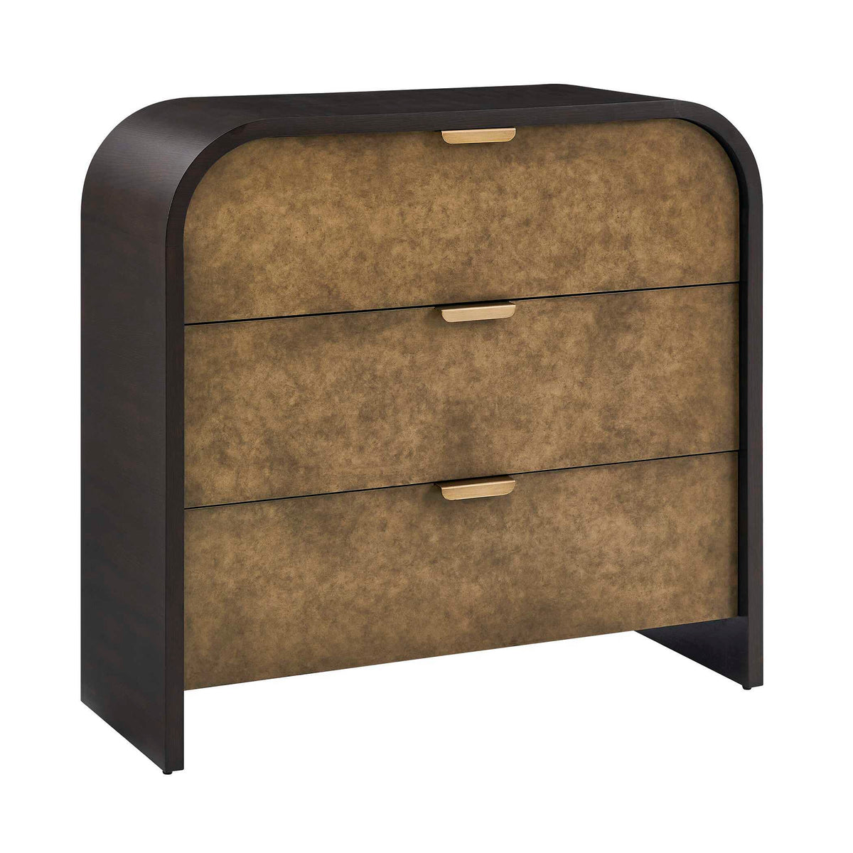 Byrams 3 Drawer Oak Chest Brown / Gold / Woodtone - Dark Brown by Uttermost - View 5