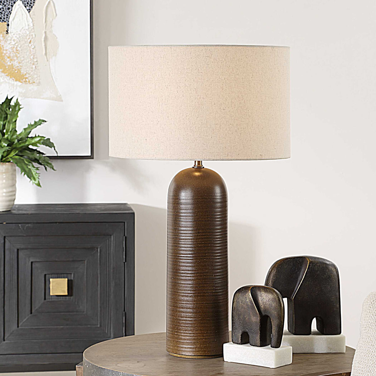 Trexler Table Lamp - Dark Brown by Uttermost - View 2