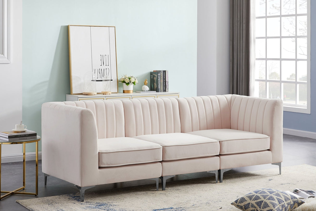Alina - Modular Sectional - Pink - Fabric | Home Elegance USA