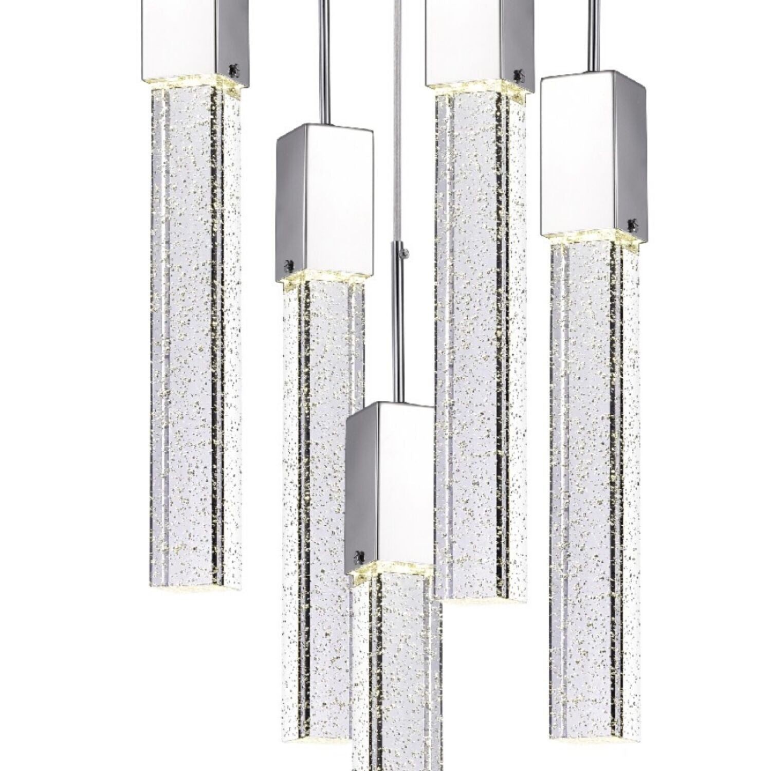 Rectangular Crystal Chandelier // XL 5 Light  | Finesse -  Home Elegance USA