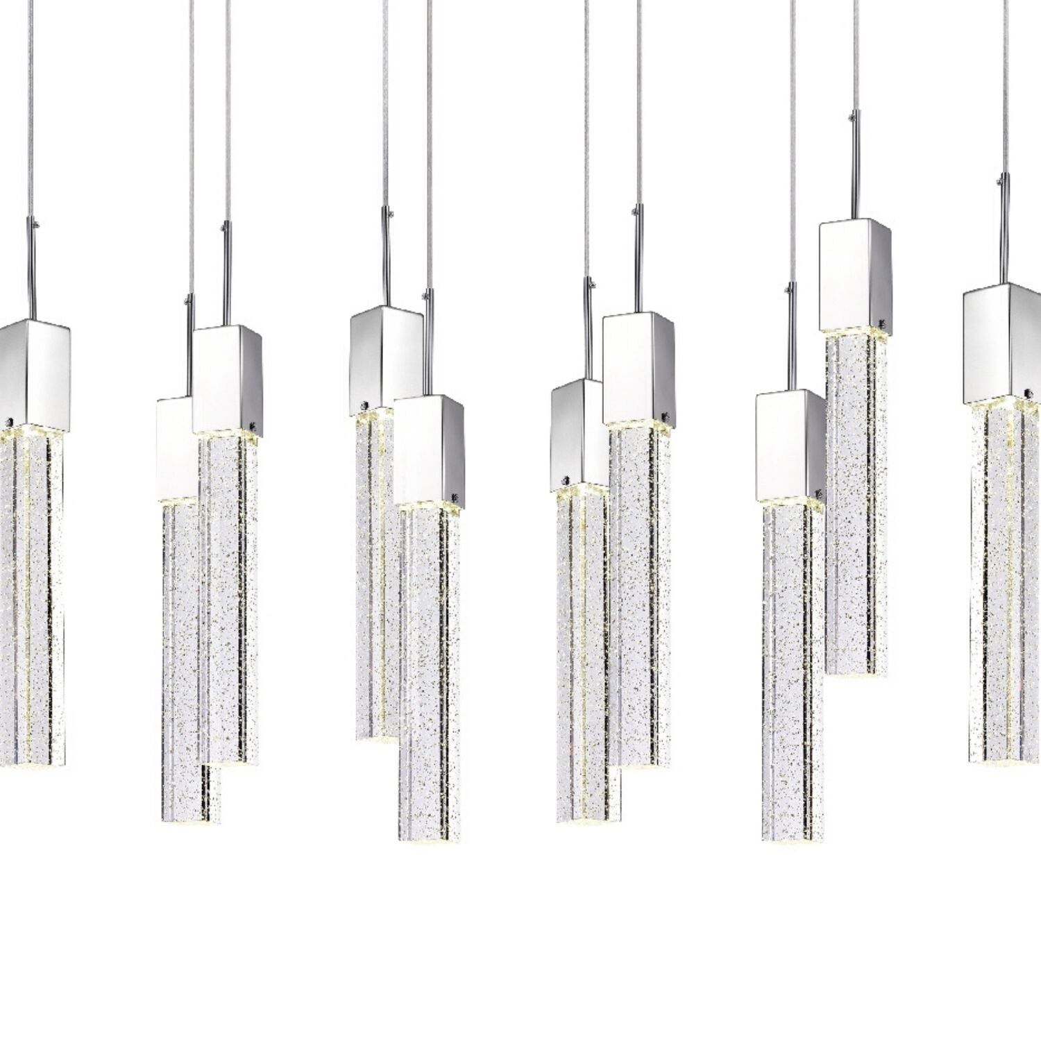 Rectangular Crystal Chandelier // XL 10 Light  | Finesse -  Home Elegance USA