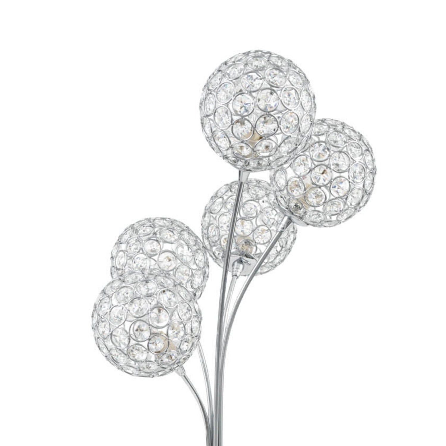 Thailand Crystal Domes Table Lamp // 5 Light  | Finesse -  Home Elegance USA