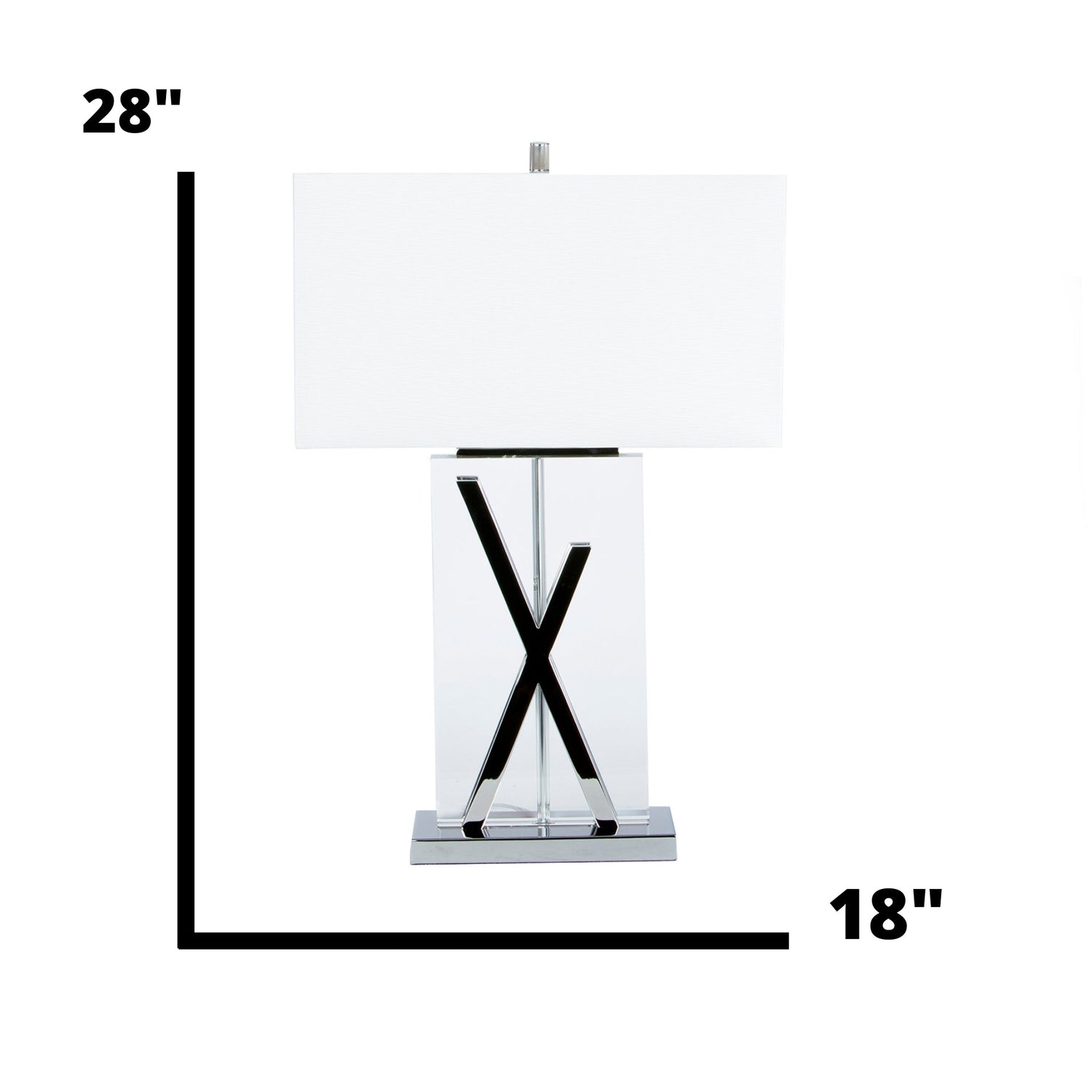 1 Light with USB Charger X Table Lamp // Chrome and Crystal  | Finesse - Home Elegance USA