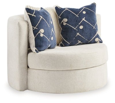 Ashley Ivory Padova Swivel Accent Chair - Chenille | Home Elegance USA