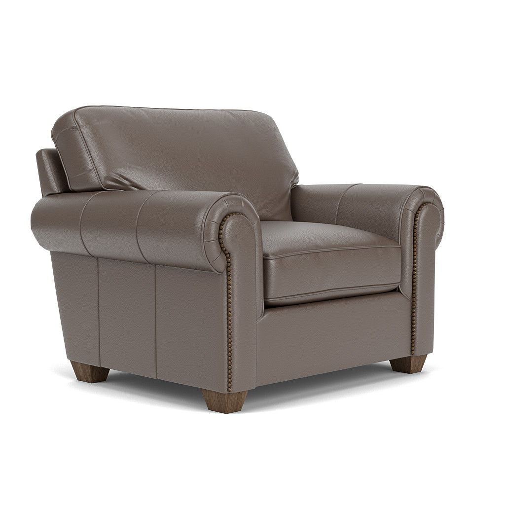 Carson Leather Chair, Nailhead Trim | Flexsteel