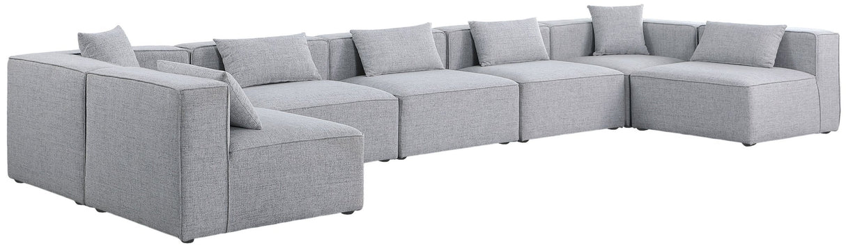 Cube - Modular Sectional 7 Piece - Gray | Home Elegance USA
